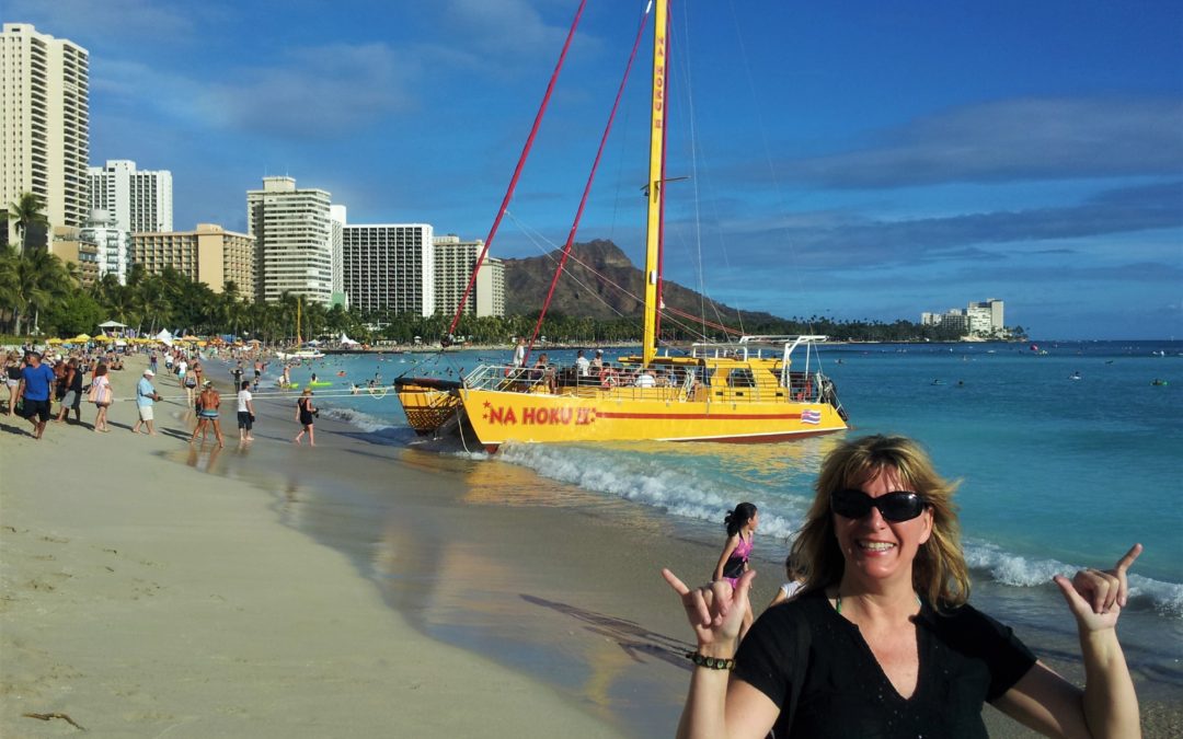 Waikiki Beach on the Island of O’ahu