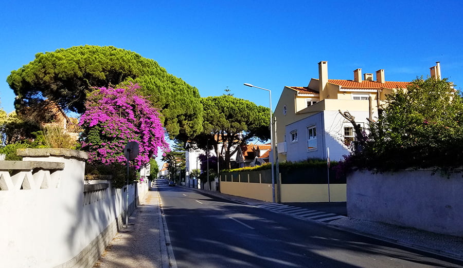 our neighborhood in Estoril Portugal charming homes and streets