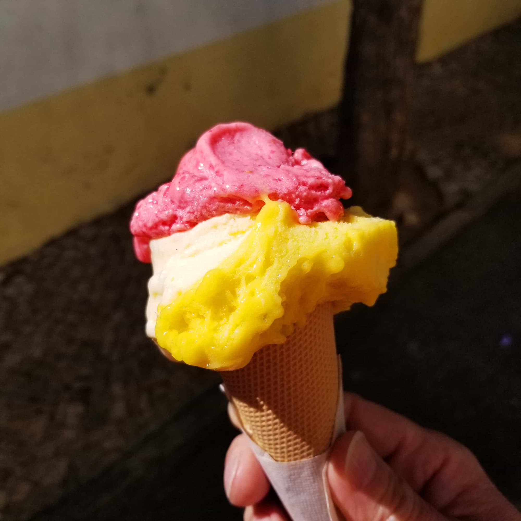 santini gelado 3 flavors on one cone