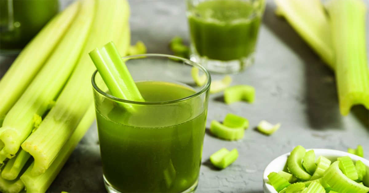 Drinking celery juice twice a day