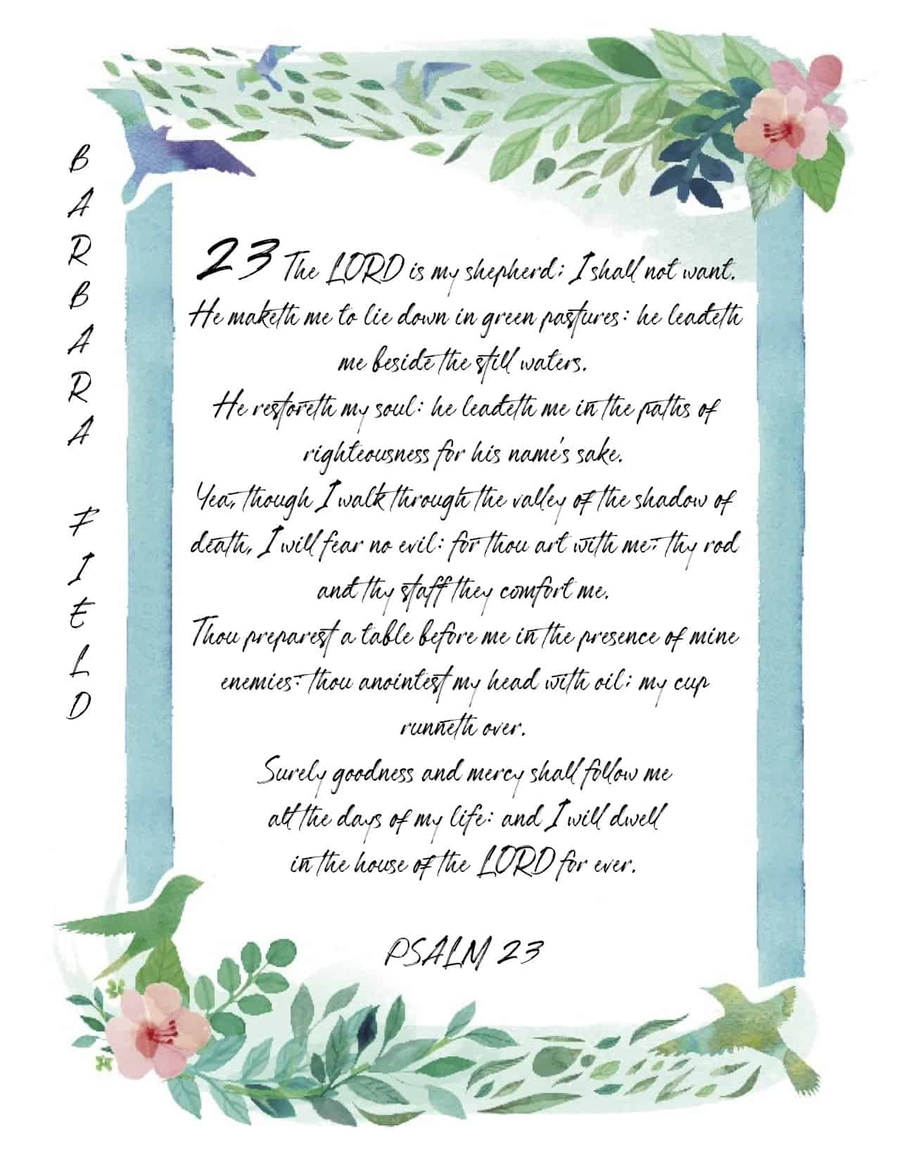 psalm 23 23rd psalm