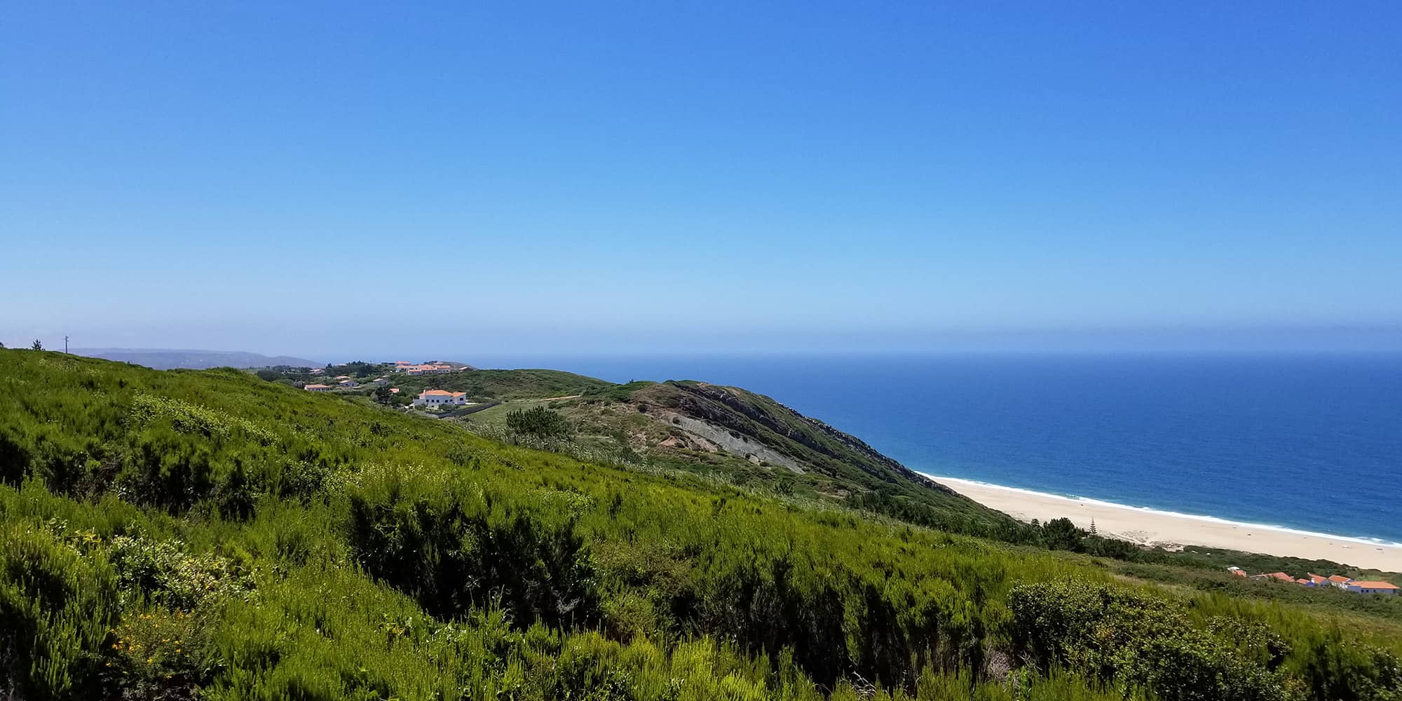 silver coast portugal near nazare over looking the Atlantic Ocean