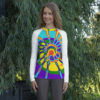 Tie Dye long sleeve tee with women's Rash Guard, biking long sleeve tee, hiking, swimming, running long sleeve, birthday gift, mothers day
