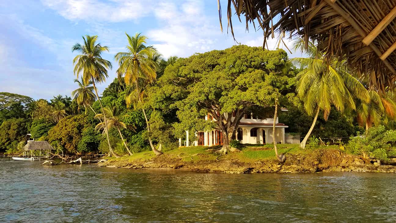 home sit on one of the islands of Bocas del Toro