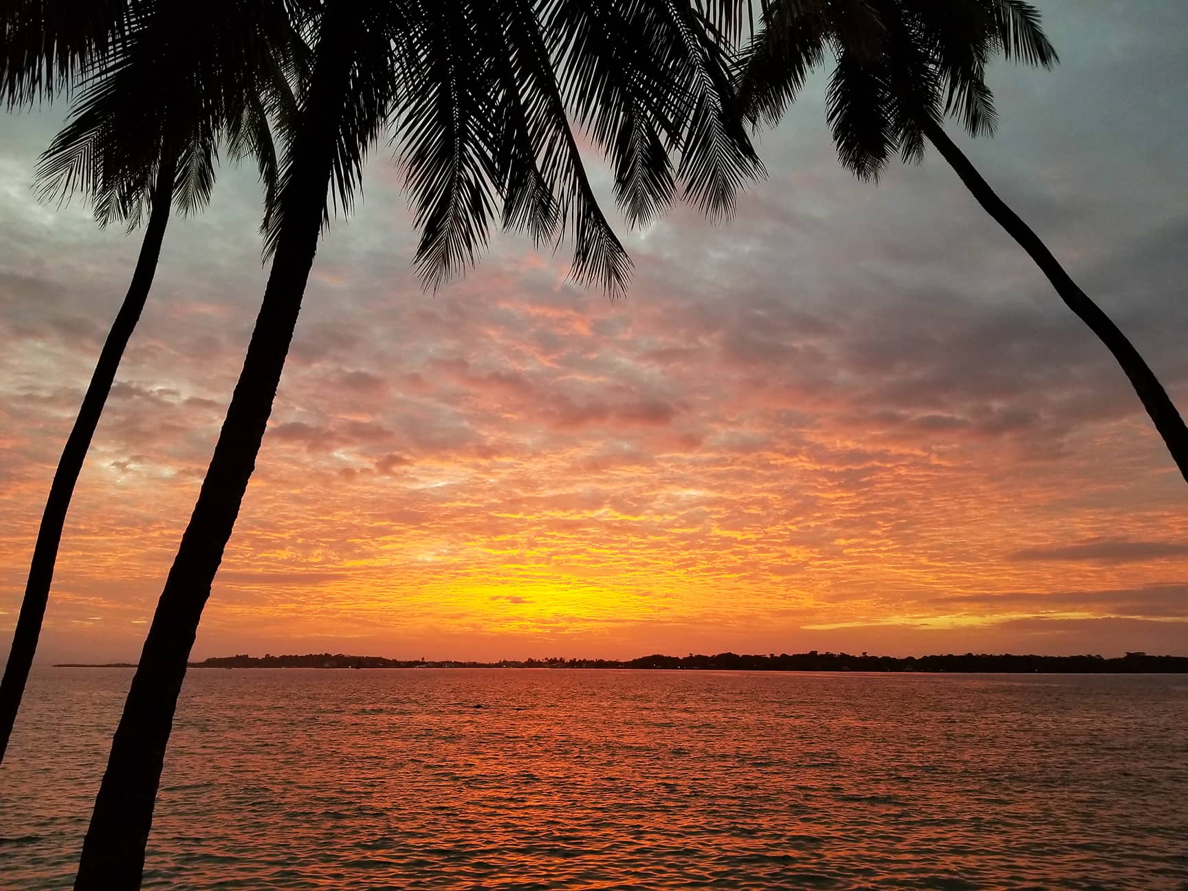 western caribbean sunset over Panama