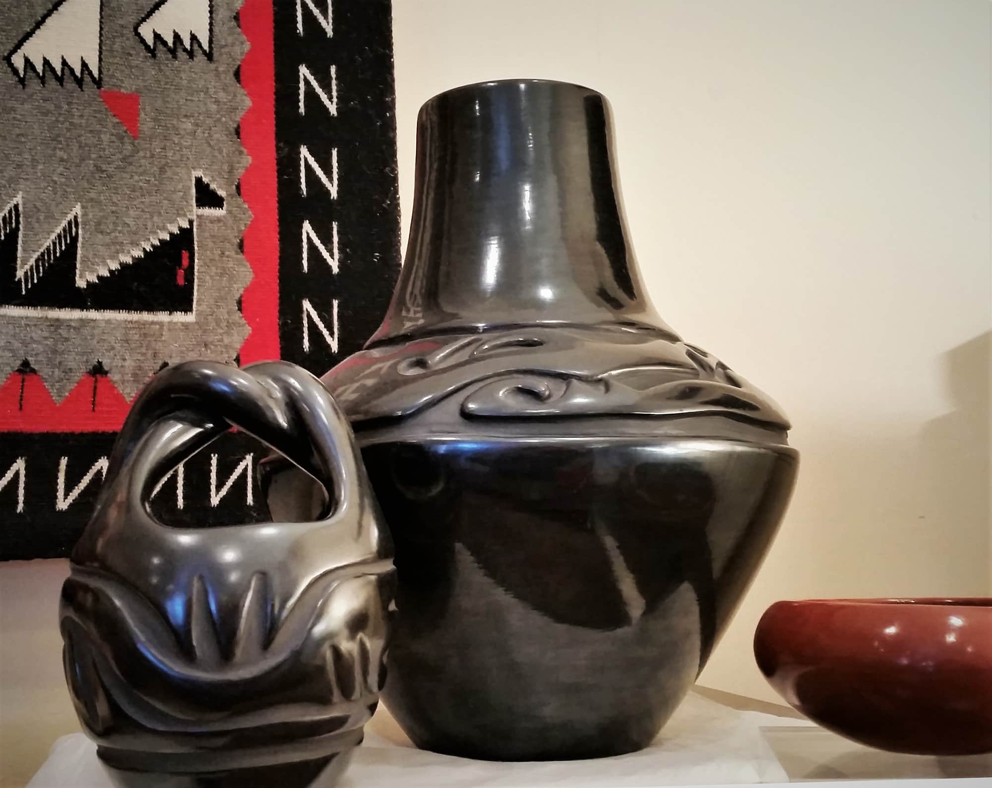 Margaret Tafoya Tewa Blackware pottery