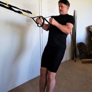 row exercise on trx pull repeat