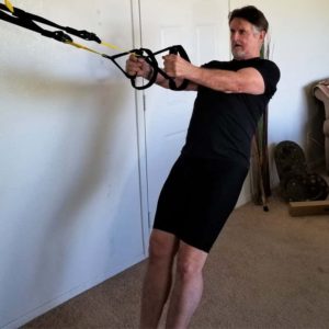rowing motion downward on trx